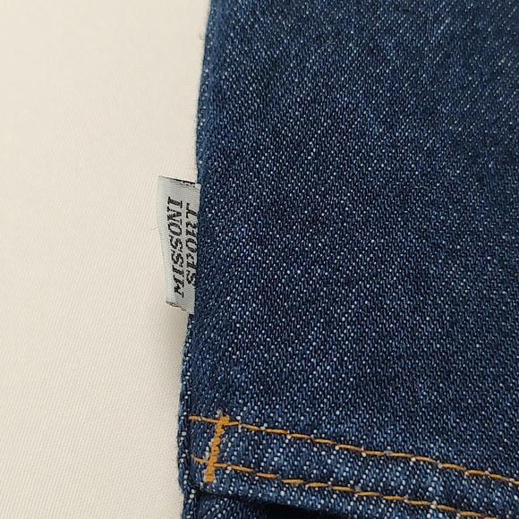 NWOT Vintage Missoni 90s Embroidered Logo High Waist Jeans Size 10 100% … - Picture 6 of 11